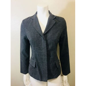 XI Gray Hidden Button Blazer Jacket Sz Small Women